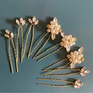 Beaded hairpins for wedding or prom